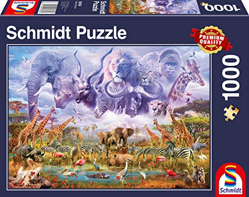 Schmidt Spiele 58356 Tiere an der Wasserstelle, 1000 Teile Puzzle von Schmidt Spiele