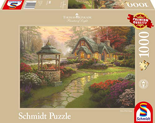 Schmidt Spiele Puzzle 58463 - Thomas Kinkade, Haus mit Brunnen, 1.000 Teile Puzzle von Schmidt Spiele