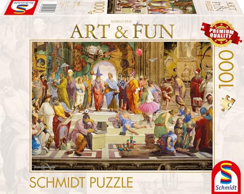 Schmidt Spiele 58526 Markus Binz, Die Schule von Athen 2024, 1000 Teile Puzzle, bunt von Schmidt Spiele