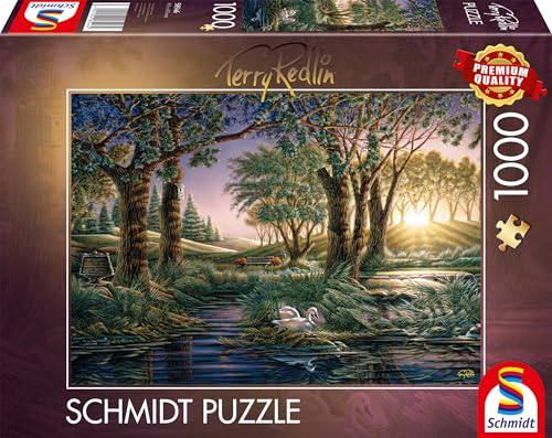 Schmidt Spiele 58546 Morgenzauber am Teich, Terry Redlin, 1000 Teile Puzzle, Mehrfarbig Schmidt Spiele 58546 Morgenzauber am Teich, Terry Redlin, 1000 Teile Puzzle, Mehrfarbig von Schmidt