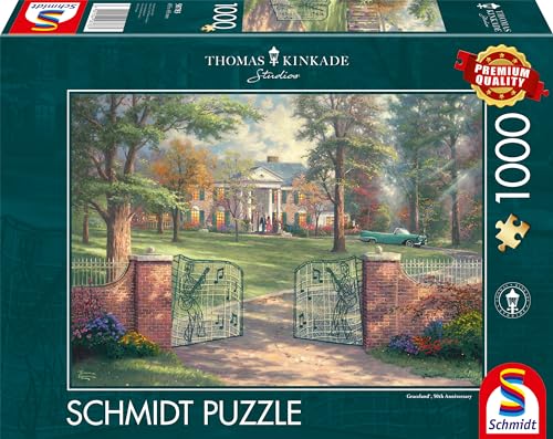 Schmidt Spiele 58783 Thomas Kinkade, Graceland 50th Anniversary, 1000 Teile Puzzle von Schmidt