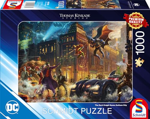 Schmidt Spiele 58786 Thomas Kinkade, Warner, The Dark Knight Saves Gotham City, 1000 Teile Puzzle, bunt Schmidt Spiele 58786 Thomas Kinkade, Warner, The Dark Knight Saves Gotham City, 1000 Teile Puzzle, bunt von Schmidt
