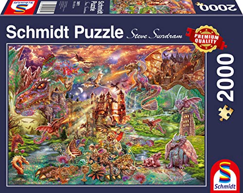 Schmidt Spiele 58971 Schatz der Drachen, 2.000 Teile Puzzle, bunt von Schmidt Spiele
