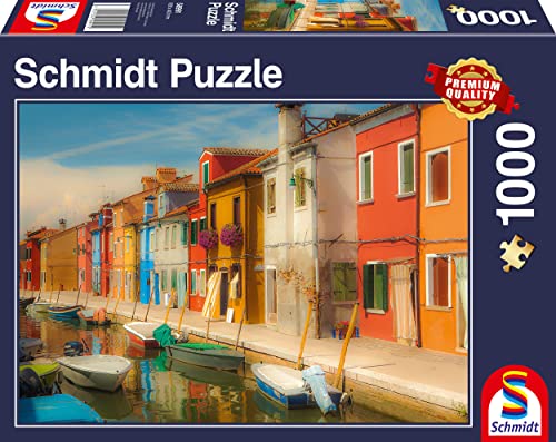 Schmidt Spiele 58991 Bunte Häuser der Insel Burano, 1000 Teile Puzzle von Schmidt Spiele