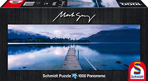 Schmidt Spiele 59291 - Mark Gray, Panoramapuzzle, Lake Wakatipu, New Zealand, 1000 Teile von Schmidt Spiele
