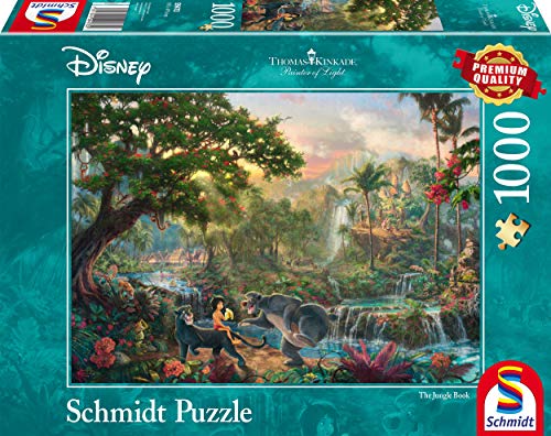 Schmidt Spiele 59473 Thomas Kinkade, Disney, Dschungelbuch, 1000 Teile Puzzle von Schmidt Spiele