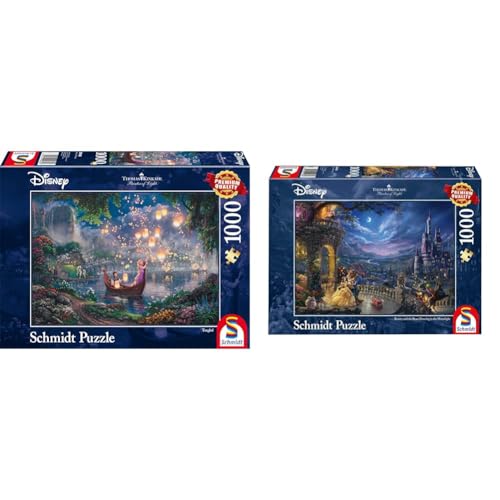Schmidt Spiele 59480 Thomas Kinkade, Disney, Rapunzel, 1000 Teile Puzzle, Single & 59484 Thomas Kinkade, Disney Die Schöne und das Biest, Tanz im Mondlicht, 1000 Teile Puzzle Schmidt Spiele 59480 Thomas Kinkade, Disney, Rapunzel, 1000 Teile Puzzle, Single & 59484 Thomas Kinkade, Disney Die Schöne und das Biest, Tanz im Mondlicht, 1000 Teile Puzzle von Schmidt