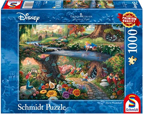 Schmidt Spiele 59636 Thomas Kinkade, Disney, Alice im Wunderland, 1000 Teile Puzzle von Schmidt Spiele