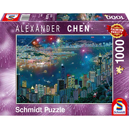 Schmidt Spiele 59650 Alexander Chen, Feuerwerk über Hongkong, 1.000 Teile Puzzle, Bunt Schmidt Spiele 59650 Alexander Chen, Feuerwerk über Hongkong, 1.000 Teile Puzzle, Bunt von Schmidt