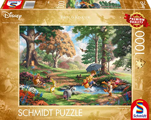 Schmidt Spiele 59689 Thomas Kinkade, Disney, Winnie The Pooh, 1000 Teile Puzzle von Schmidt Spiele