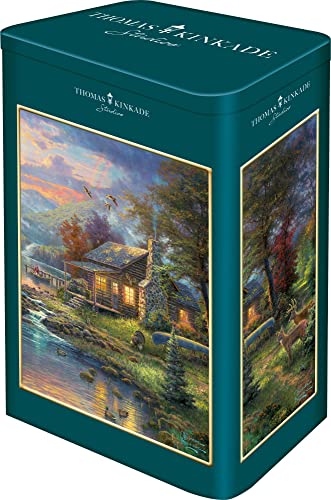 Schmidt Spiele 59691 Thomas Kinkade, Nature' Paradise, 500 Teile Puzzle in Einer Nostalgiedose, bunt von Schmidt Spiele