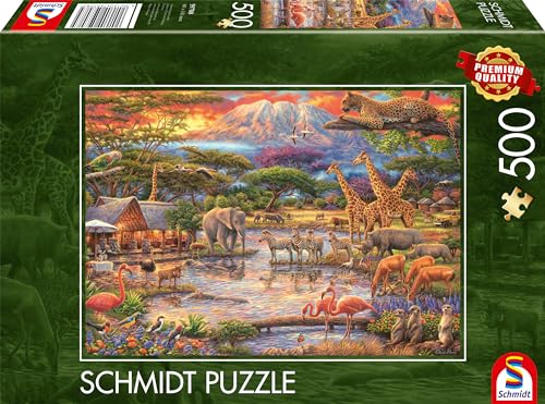 Schmidt Spiele 59708 Paradies am Kilimandscharo, 500 Teile Puzzle, bunt von Schmidt Spiele