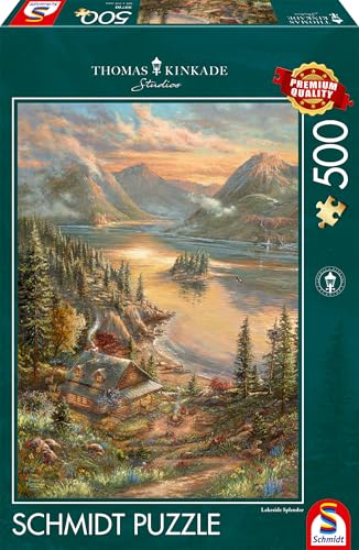 Schmidt Spiele Pracht am Seeufer Thomas Kinkade 500 Teile Puzzle von Schmidt