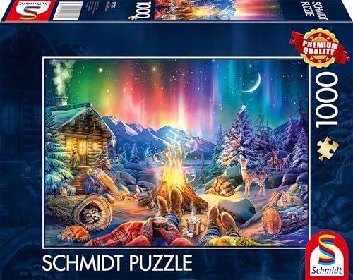 Schmidt Spiele 59787 Lagerfeuerromantik unterm Sternenhimmel, 1000 Teile Puzzle von Schmidt
