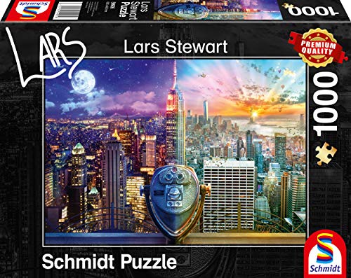Schmidt Spiele 59905 Lars Stewart, New York, Night and Day, 1000 Teile Puzzle von Schmidt Spiele