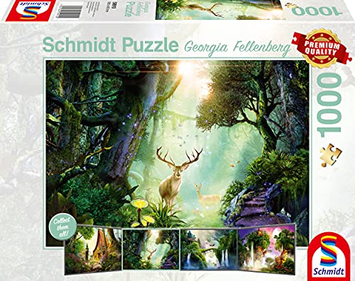 Schmidt Spiele 59910 Georgia Fellenberg, Rehe im Wald, 1000 Teile Puzzle von Schmidt Spiele