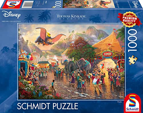 Schmidt Spiele Thomas Kinkade 59939, Disney, Dumbo, 1000 Teile Puzzle, bunt von Schmidt Spiele