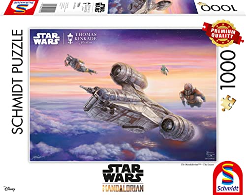 Schmidt Spiele 59954 Thomas Kinkade, Lucas Film, Mandalorian, The Escort, 1.000 Teile Puzzle, bunt, Einheitsgröße Schmidt Spiele 59954 Thomas Kinkade, Lucas Film, Mandalorian, The Escort, 1.000 Teile Puzzle, bunt, Einheitsgröße von Schmidt