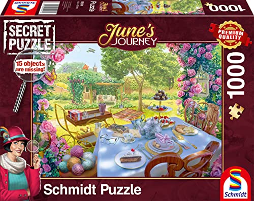 Schmidt Spiele 59974 Junes Journey, Tee im Garten, 1000 Teile Puzzle von Schmidt