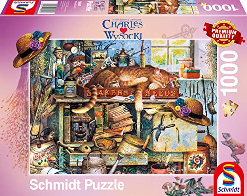 Schmidt Spiele 59992 Charles Wysocki, Remington, der Gärtner, 1000 Teile Puzzle von Schmidt