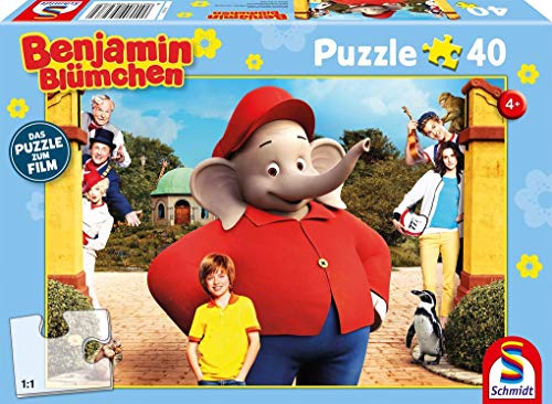 Schmidt Spiele Puzzle 56276 Benjamin Blümchen, Kinderpuzzle zum Film, Der Kinofilm, 40 Teile, bunt von Schmidt Spiele