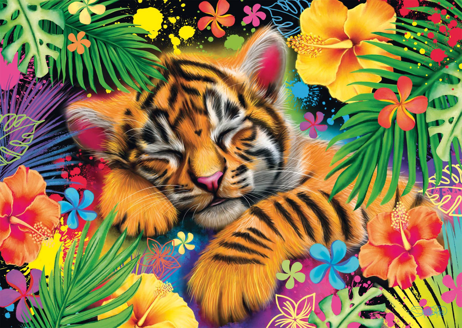 Schmidt Spiele Bébé tigre 1000 Teile Puzzle Schmidt-Spiele-58889 von Schmidt Spiele