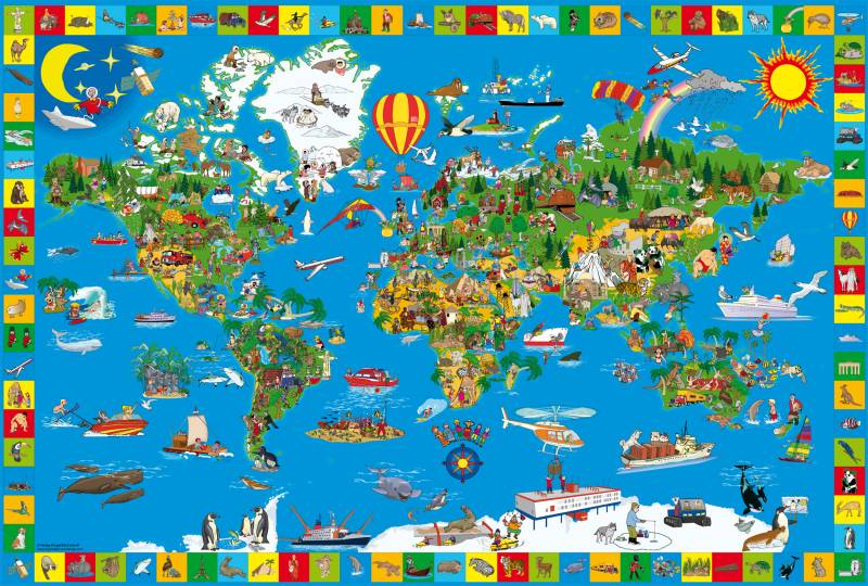 Schmidt Spiele Deine bunte Erde 200 Teile Puzzle Schmidt-Spiele-56118 von Schmidt Spiele