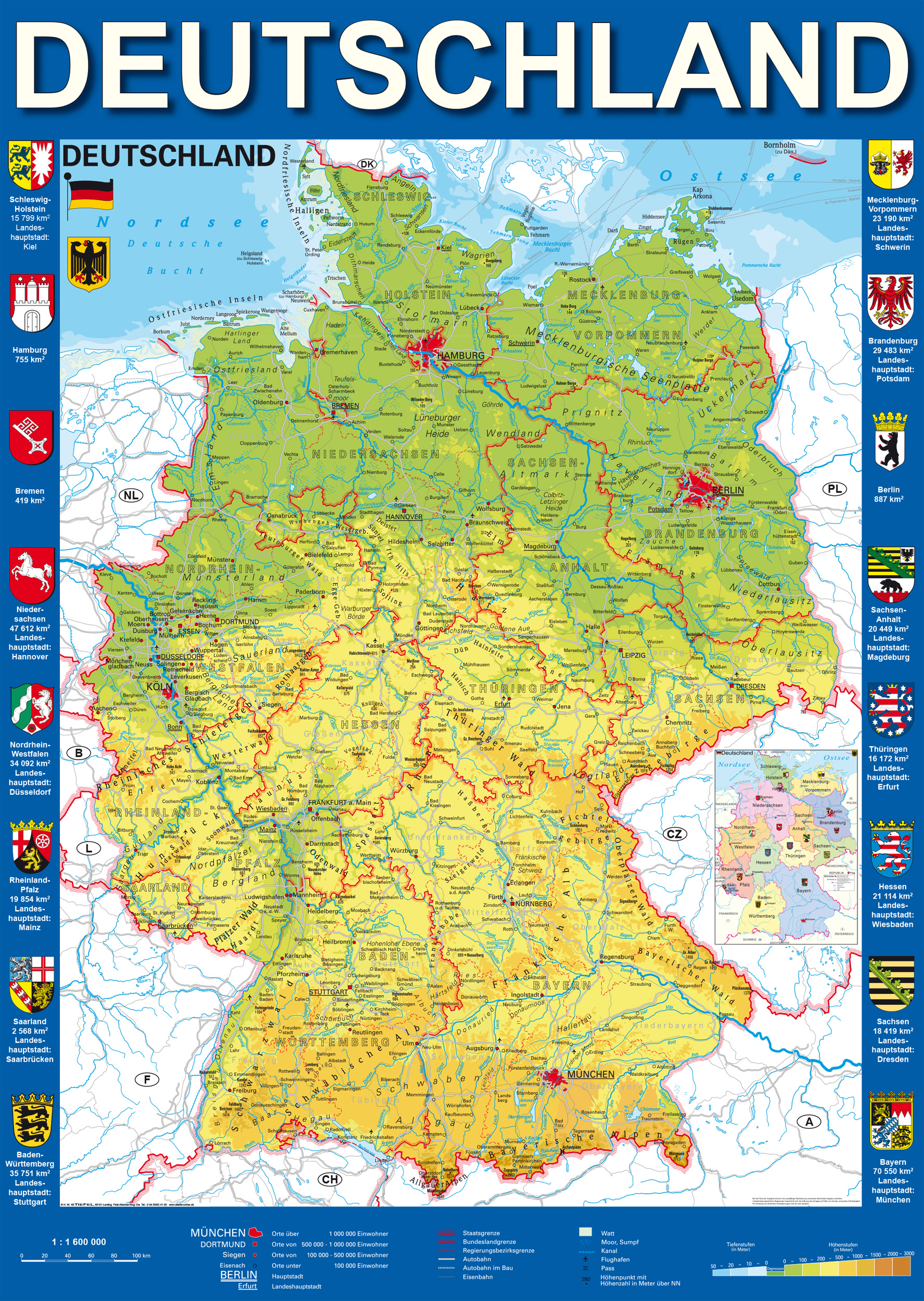 Schmidt Spiele Deutschlandkarte 1000 Teile Puzzle Schmidt-Spiele-58287 Schmidt Spiele Deutschlandkarte 1000 Teile Puzzle Schmidt-Spiele-58287 von Schmidt Spiele