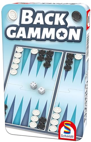 Schmidt Spiele 51445 Backgammon, Bring Mich mit Spiel in der Metalldose von Schmidt Spiele