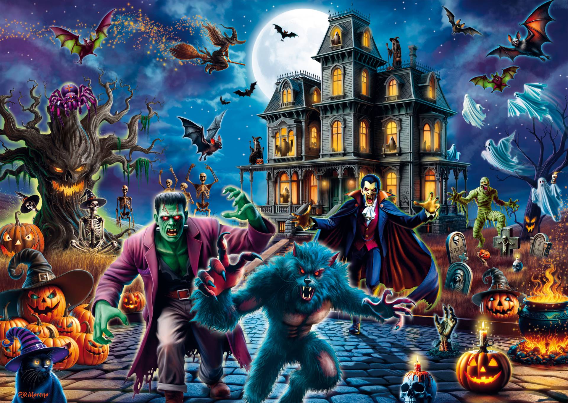 Schmidt Spiele Halloween-Nacht 1000 Teile Puzzle Schmidt-Spiele-58871 von Schmidt Spiele