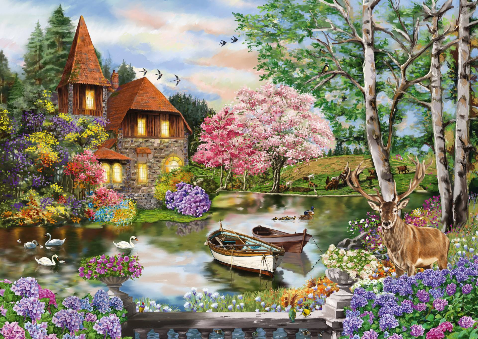 Schmidt Spiele Haus am See 1000 Teile Puzzle Schmidt-Spiele-58985 von Schmidt Spiele