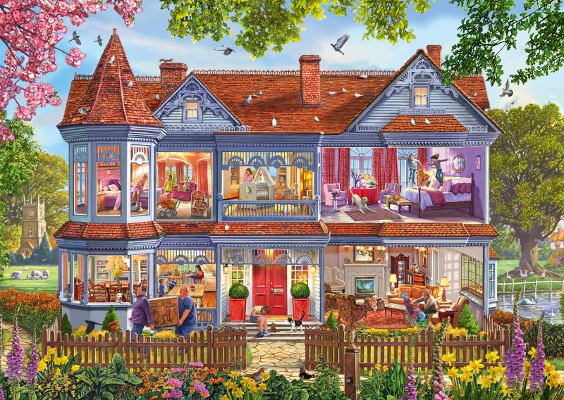 Schmidt Spiele Haus im Frühling 1000 Teile Puzzle Schmidt-Spiele-59709 von Schmidt Spiele