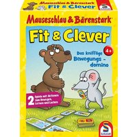 Wer kann die Schachtel auf dem Kopf balancieren oder wie ein Roboter laufen? Und was gehört wozu? Banane und Apfel, Pferd und Hund, Triangel und Geige? Bei diesem kunterbunten Domino halten die Maus Mo und der Bär Bo deinen Kopf clever und den Körper von Schmidt Spiele