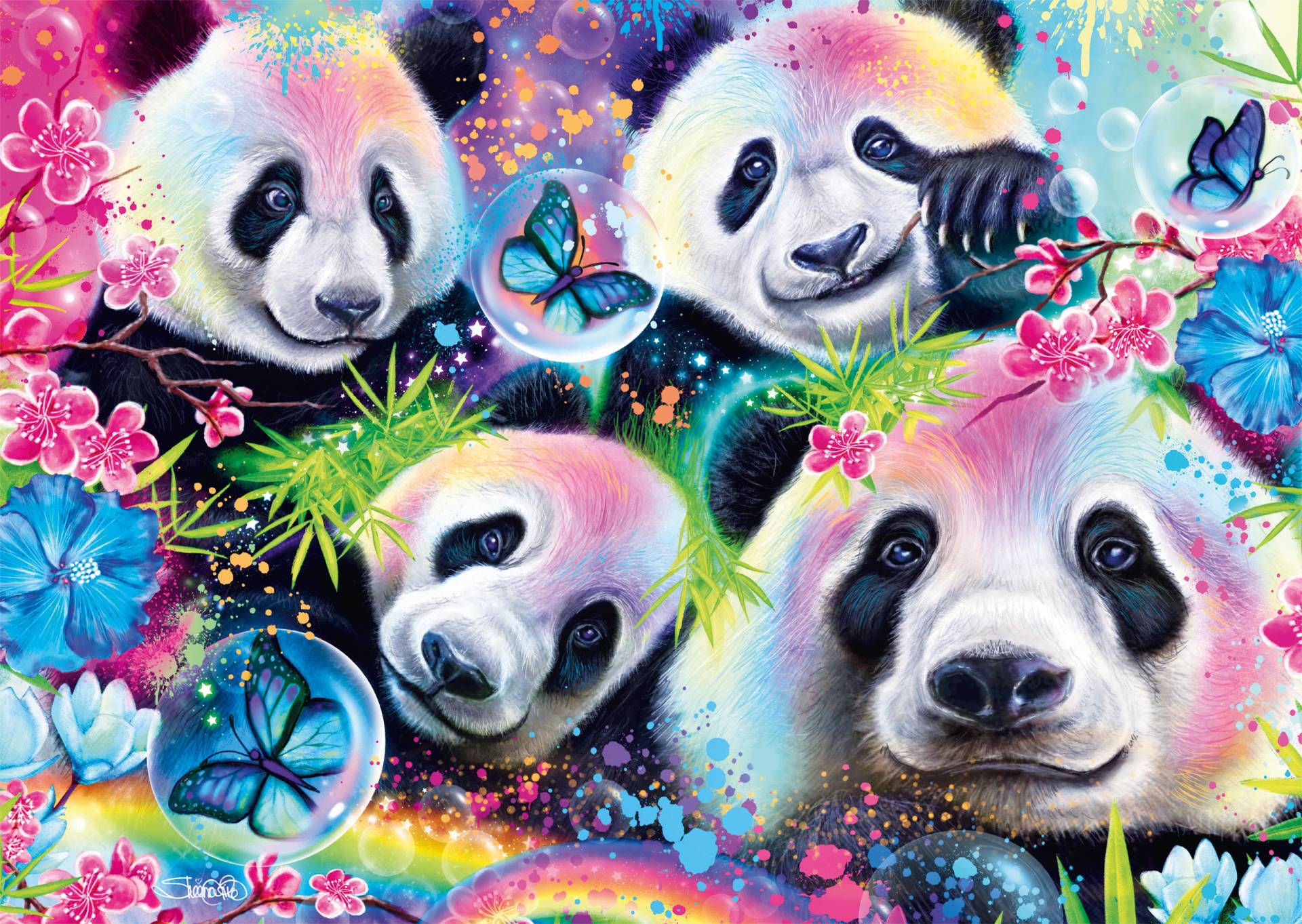 Schmidt Spiele Neon Blumen-Pandas 1000 Teile Puzzle Schmidt-Spiele-58516 Schmidt Spiele Neon Blumen-Pandas 1000 Teile Puzzle Schmidt-Spiele-58516 von Schmidt Spiele