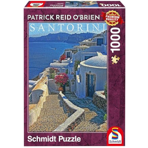 Schmidt Spiele – Puzzle Santorin 1000 Teile, 59584 von Schmidt