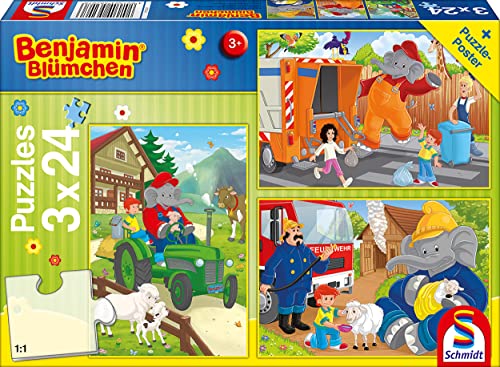 Schmidt Spiele 56207 Benjamin Blümchen, In Aktion, 3 x 24 Teile Kinderpuzzle Schmidt Spiele 56207 Benjamin Blümchen, In Aktion, 3 x 24 Teile Kinderpuzzle von Schmidt