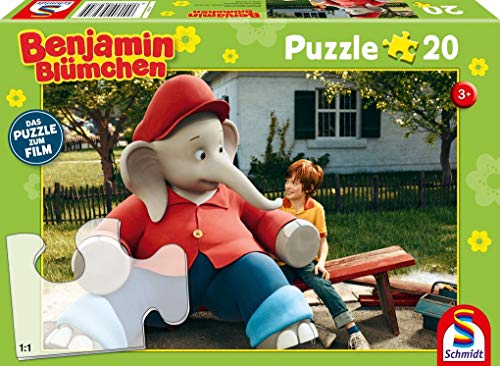 Schmidt Spiele Puzzle 56275 Benjamin Blümchen, Kinderpuzzle zum Film, Ferien im Zoo, 20 Teile, bunt von Schmidt Spiele