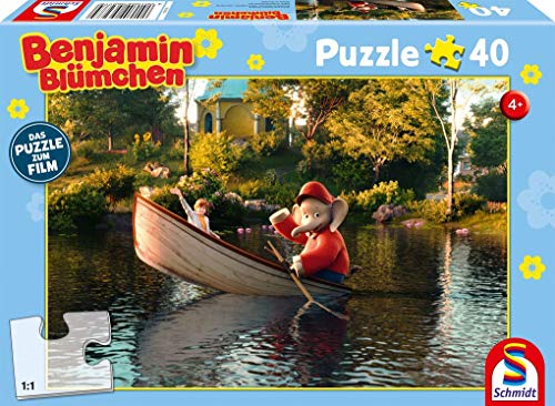 Schmidt Spiele Puzzle 56277 Benjamin Blümchen, Kinderpuzzle zum Film, Beste Freunde, 40 Teile, bunt von Schmidt Spiele