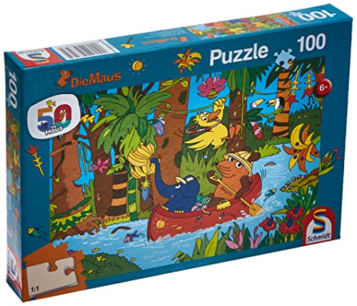 Schmidt Spiele 56313 Maus, Im Dschungel, 100 Teile Kinderpuzzle, Bunt von Schmidt Spiele