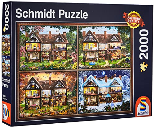 Schmidt Spiele Puzzle 58345 Jahreszeiten - Haus, 2000 Teile von Schmidt Spiele