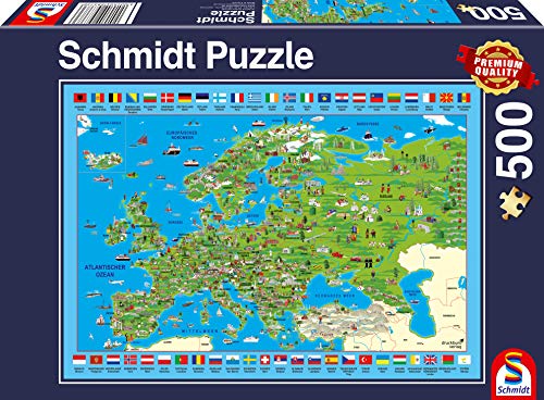 Schmidt Spiele Puzzle 58373 Europa entdecken, 500 Teile Puzzle, bunt von Schmidt Spiele