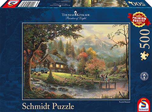Schmidt Spiele Puzzle 58465 - Thomas Kinkade, Idylle am Fluss, 500 Teile Puzzle von Schmidt Spiele