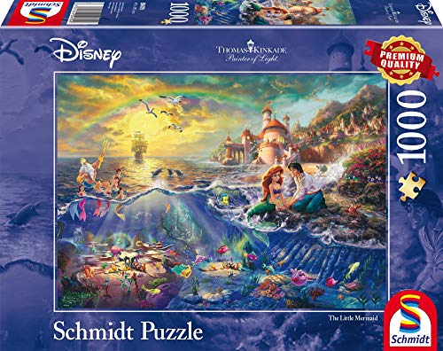 Schmidt Spiele 59479 Thomas Kinkade, Disney, Kleine Meerjungfrau, Arielle, 1000 Teile von Schmidt Spiele