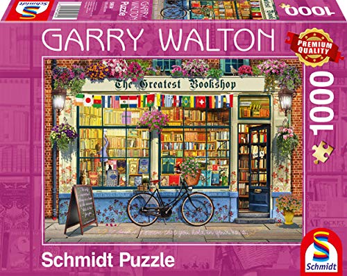 Schmidt Spiele 59604 Garry Walton, Buchhandlung, 1000 Teile Puzzle, Bunt von Schmidt Spiele