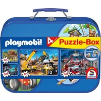 Puzzle Box Schmidt Spiele Playmobil im Metallkoffer 2x60 2x100 Teile von Schmidt Spiele