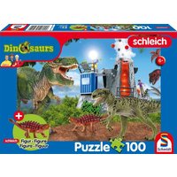 Schmidt Spiele - Schleich : Dinosaurs - Dinosaurier der Urzeit, 100 Teile plus Figur von Schmidt Spiele