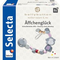 Schmidt Spiele - Selecta - bellybutton by Selecta - Äffchenglück, rosa, Schnullerkette, 22 cm von Schmidt Spiele