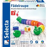 Selecta 63005 - Fädelraupe, Würfel- und Fädelspiel, Lernspiel, Holz von Schmidt Spiele