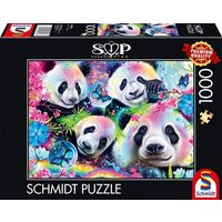 Schmidt Spiele - Sheena Pike: Neon Blumen-Pandas, 1.000 Teile von Schmidt Spiele