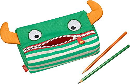 Schmidt Spiele Sorgenfresser 42396 Pat Stifte-Etui, 13 cm, 3 Stück, grün von Schmidt Spiele